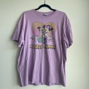 Purple Mickey & Minnie Graphic T-Shirt